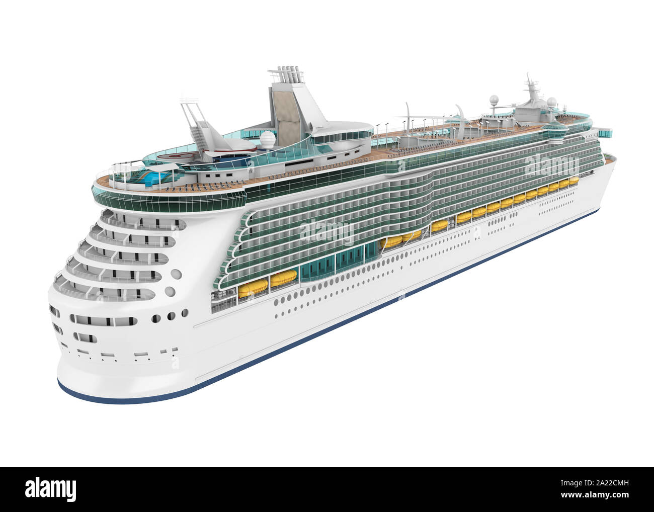 La nave di crociera isolato Foto Stock