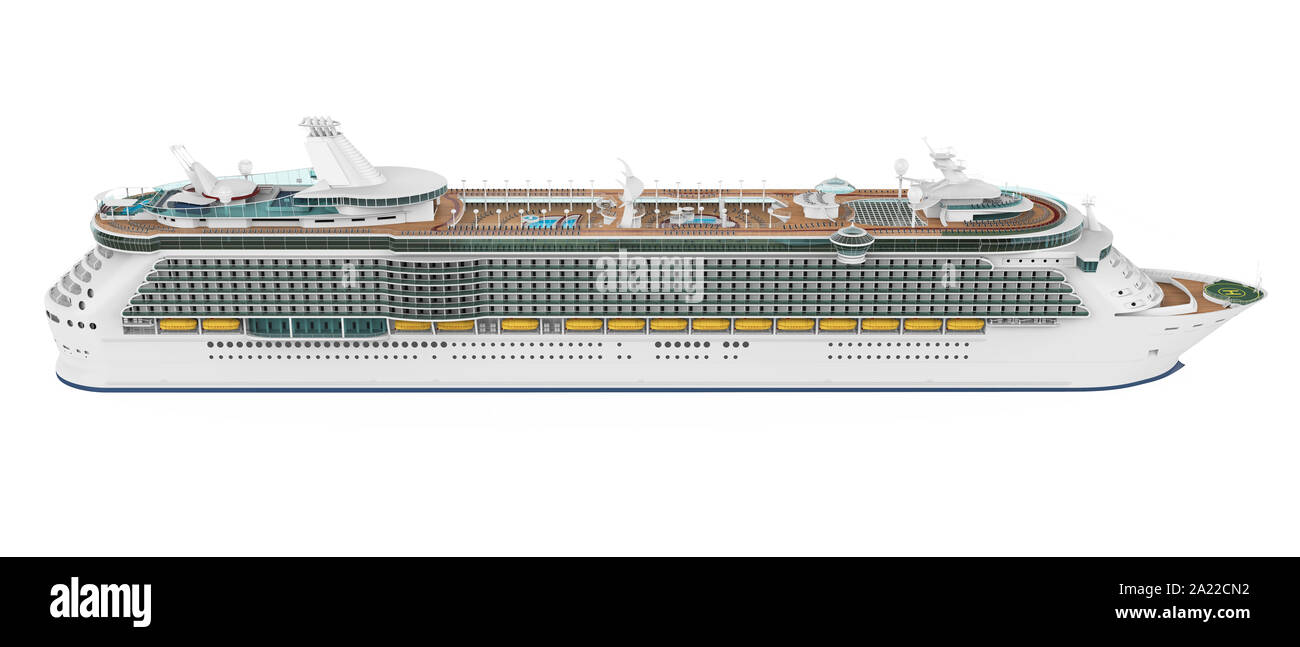 La nave di crociera isolato Foto Stock