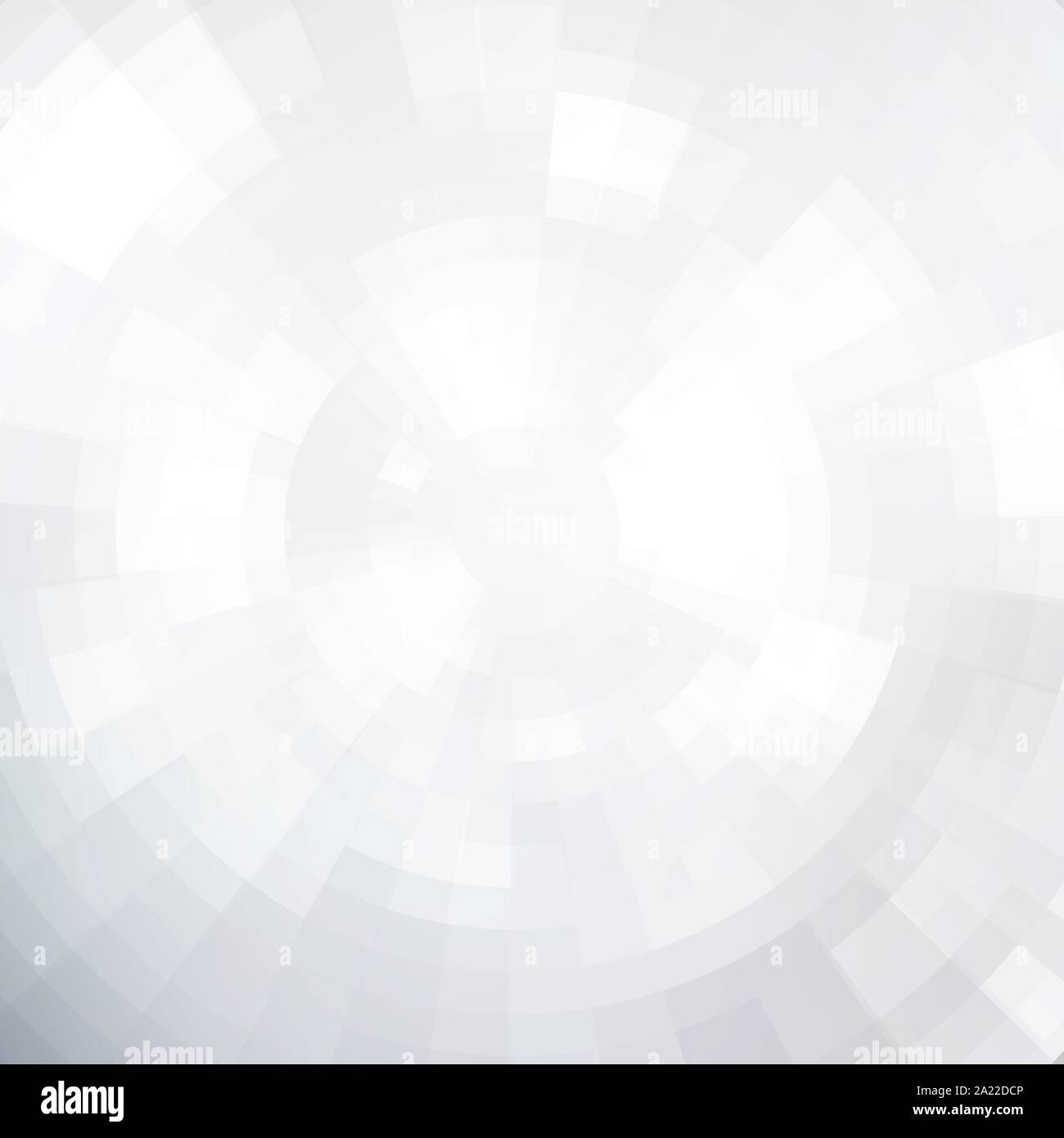 Abstract white lucido mosaico concentrico sfondo vettoriale. Illustrazione Vettoriale