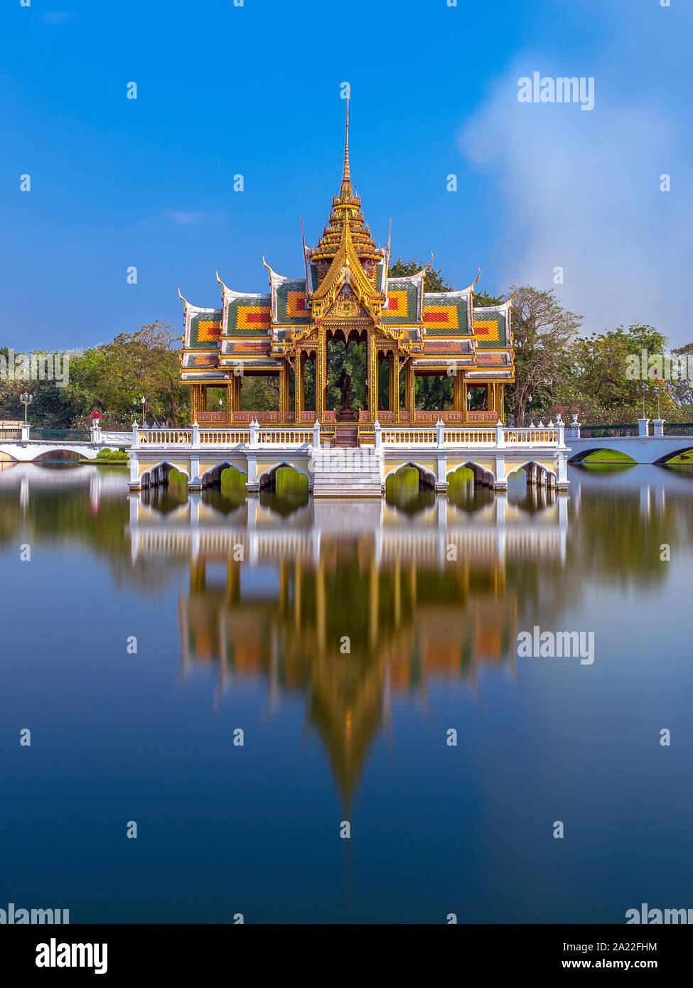 Pavilon in palazzo d'estate, Asia, Thailandia, Bangkok. Palazzo Estivo Foto Stock