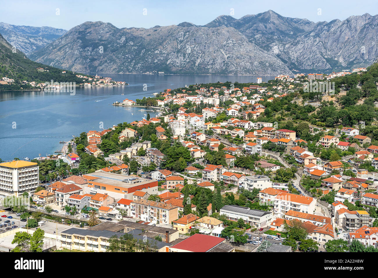 Cattaro sulla Baia di Kotor Montenegro Foto Stock
