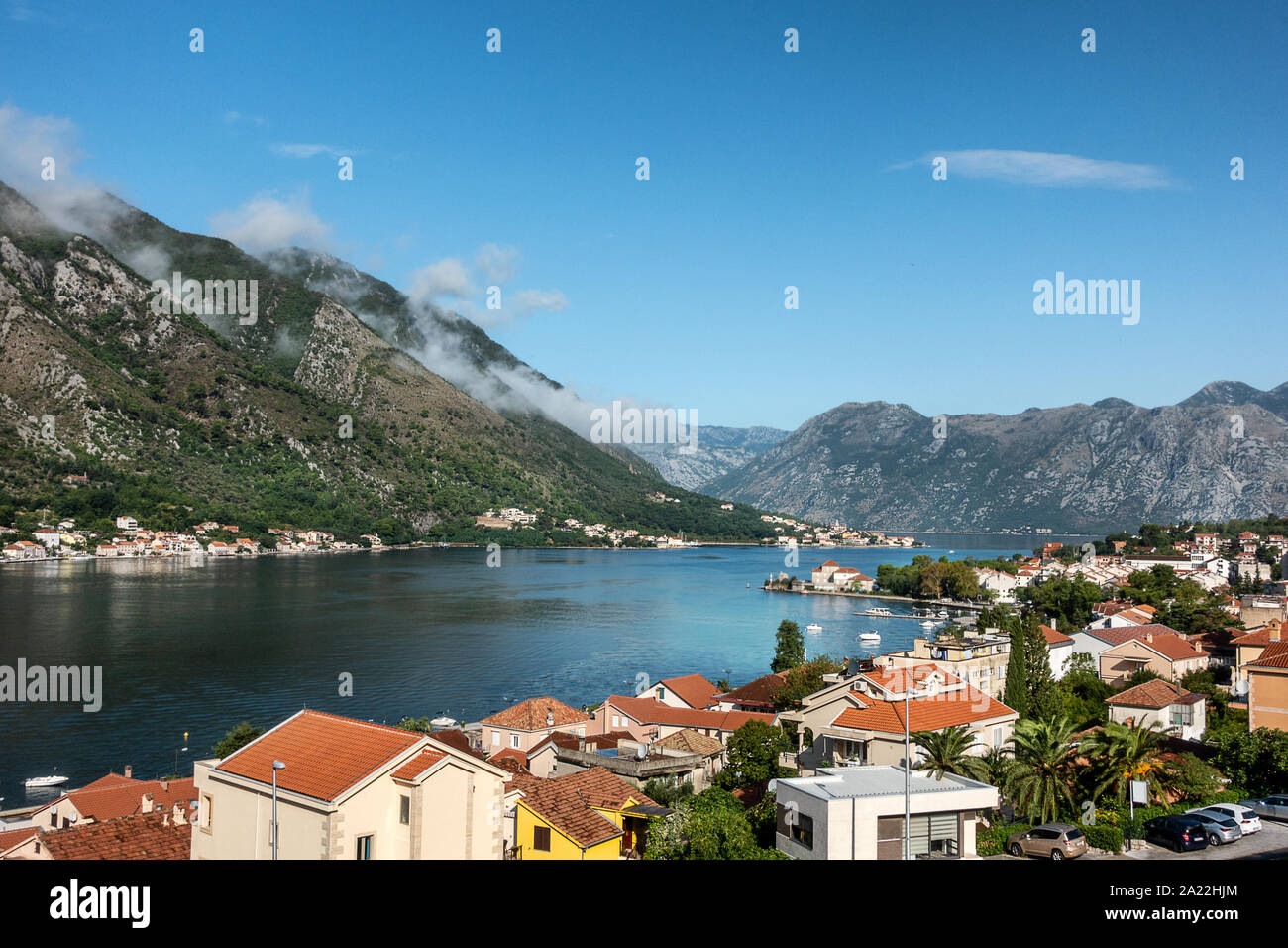Cattaro sulla Baia di Kotor Montenegro Foto Stock