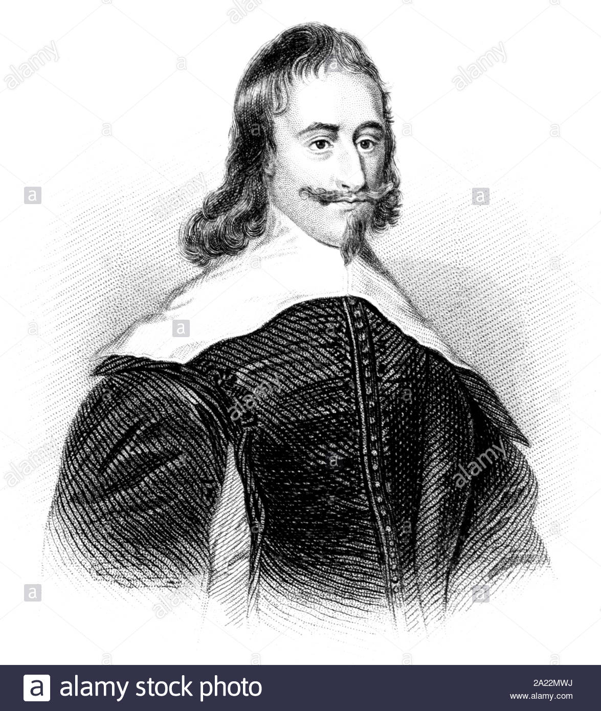 Archibald Campbell ritratto, primo marchese di Argyll, 8° Conte di Argyll, capo del Clan Campbell, 1607 - 1661 era un nobile scozzese, politico e peer, vintage illustrazione dal 1850 Foto Stock