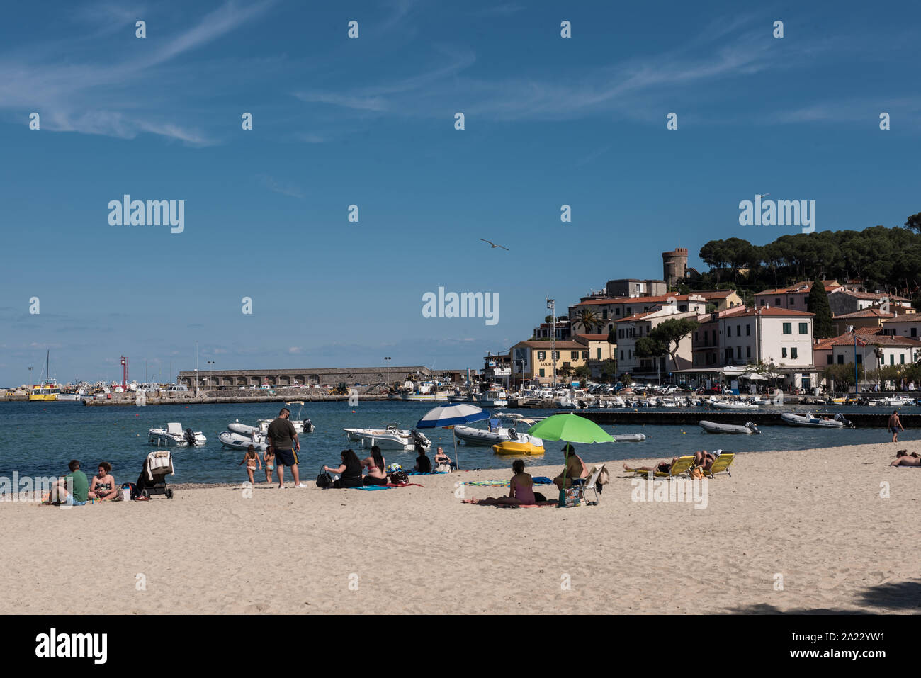La spiaggia di Marina di Campo Foto Stock