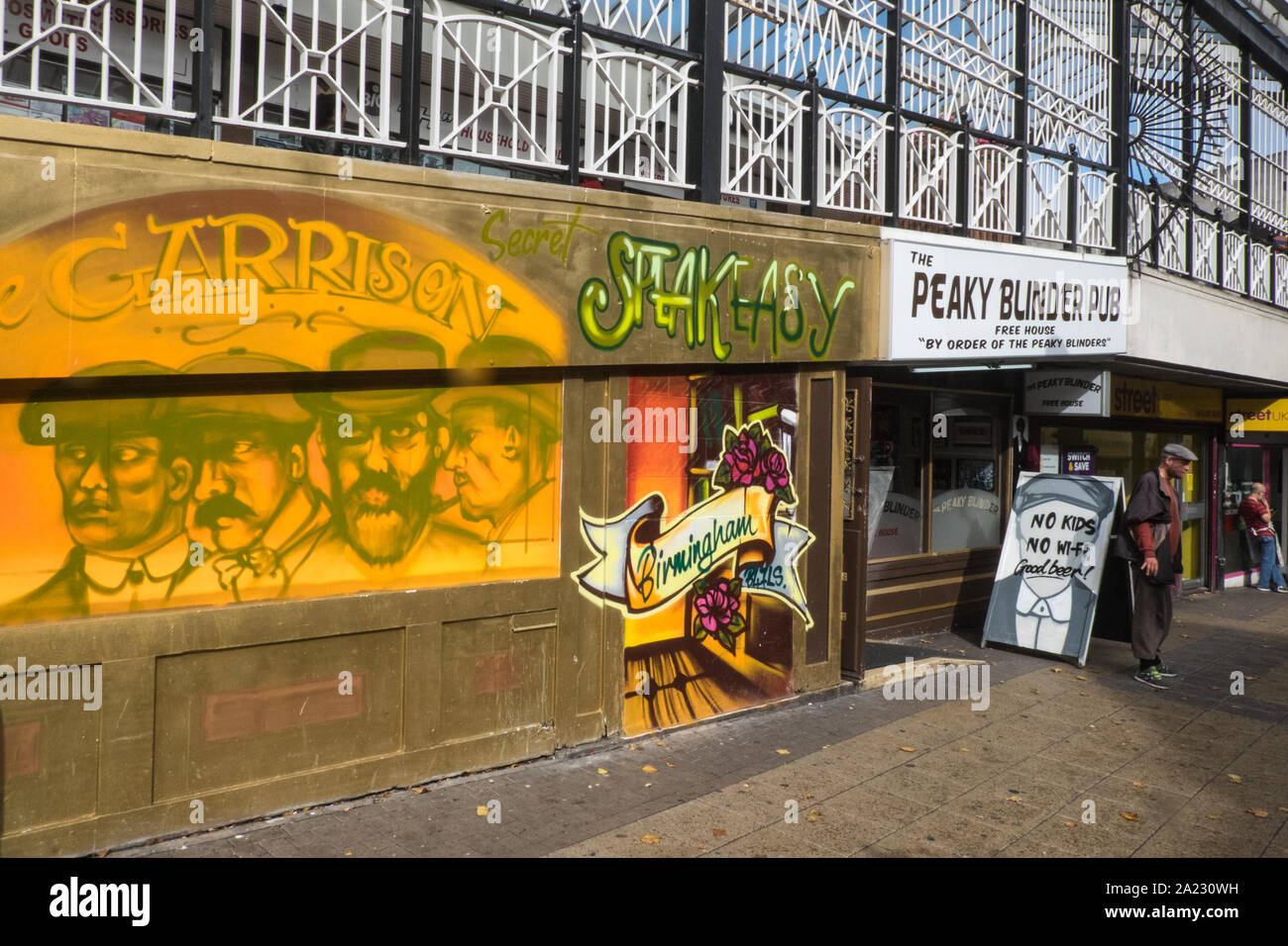 Blinder Peaky,Peaky Blinders,pub,bar,ispirato,da,BBC,TV, serie,mostra,centro,d,città,centro,d,Birmingham,West Midlands,Midlands,l'Inghilterra,UK,GB,Gran Bretagna, Foto Stock