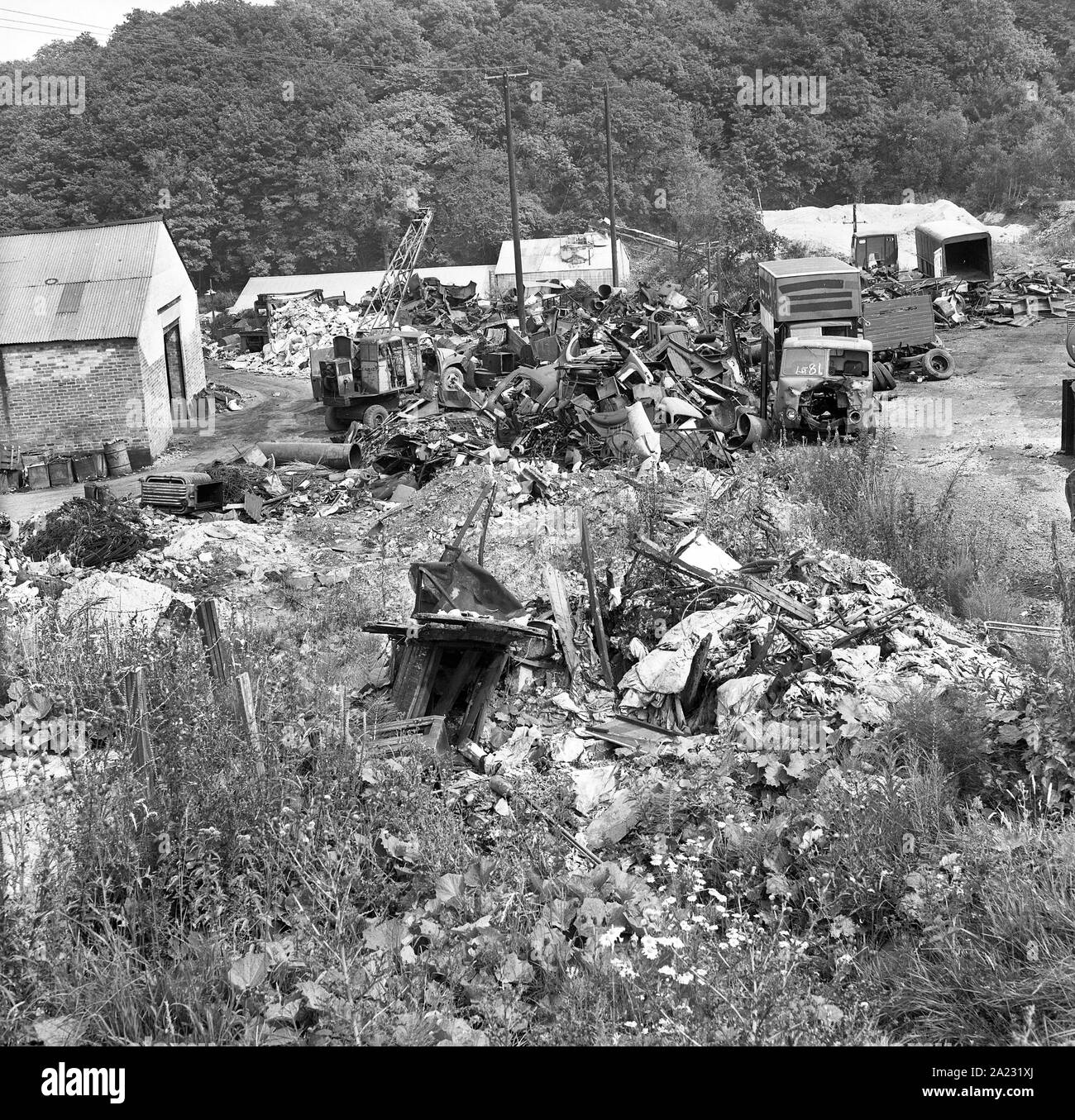 Rivenditori di scarto scrapyard a Jackfield, Gran Bretagna, Regno Unito 1/8/68 Foto Stock