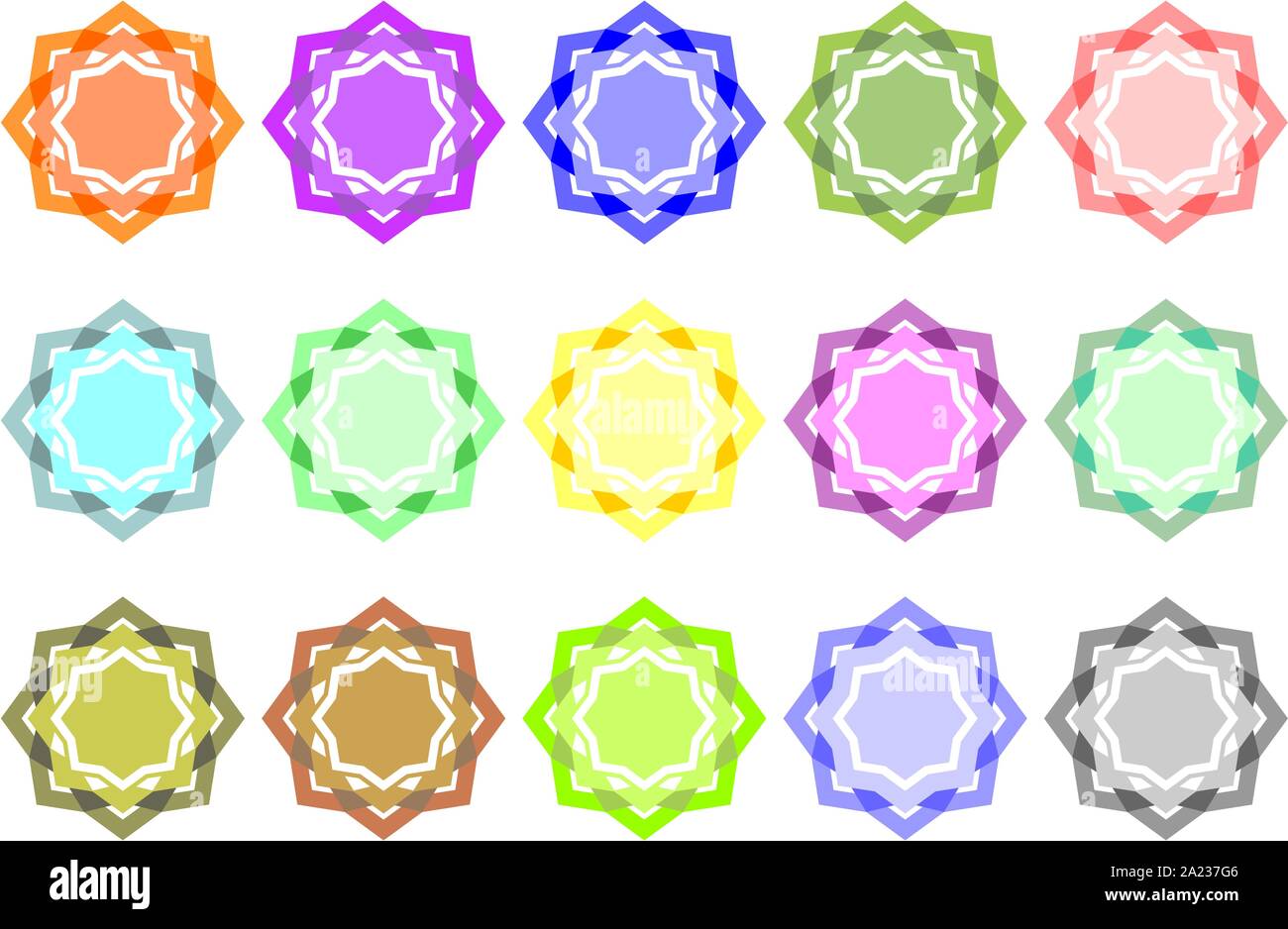 Elegante e la cornice decorativa di indù e di ispirazione araba di vari colori Illustrazione Vettoriale