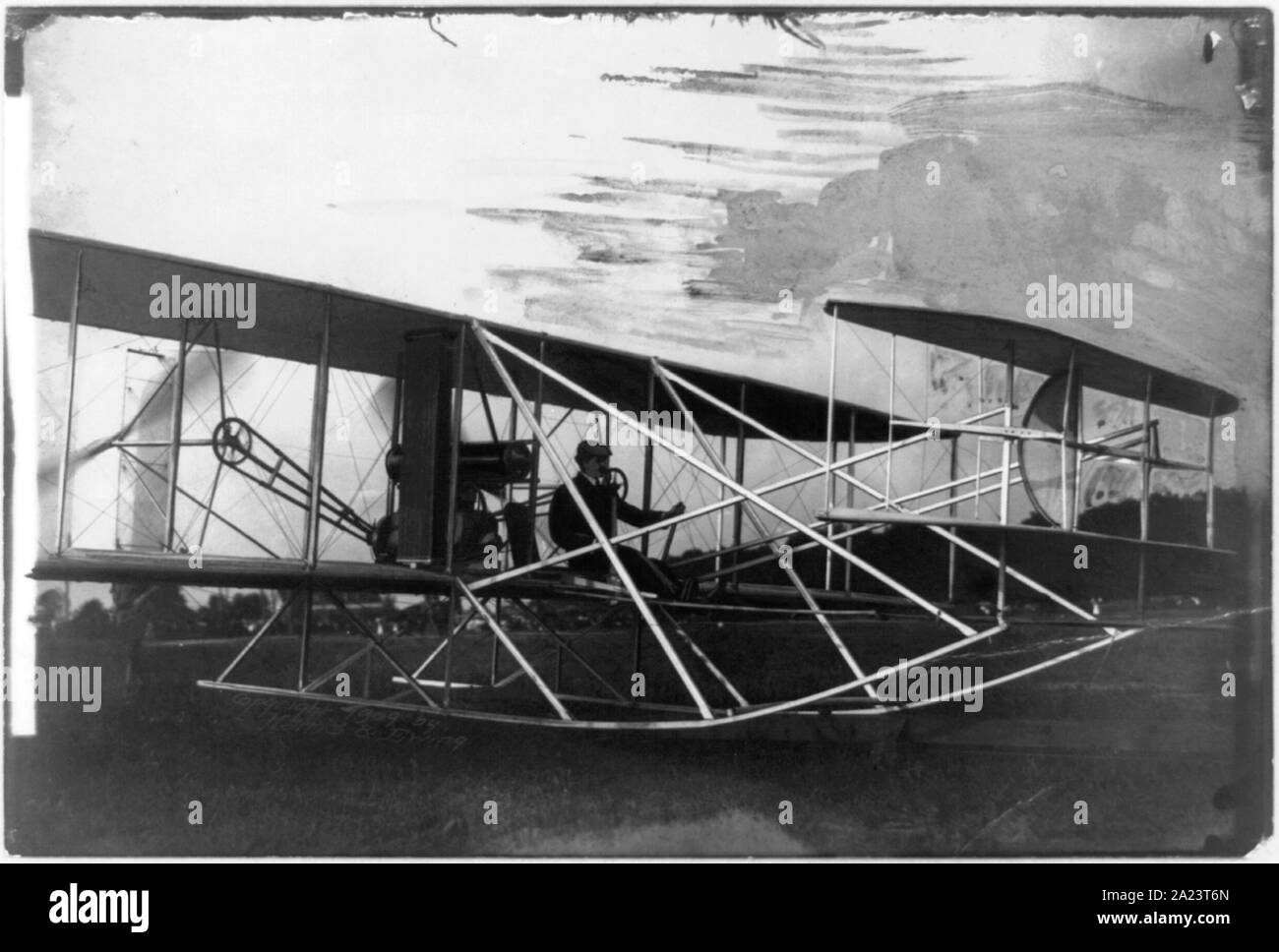 Orville Wright all inizio del volo, Fort Meyer cioè Myer, Va. Foto Stock