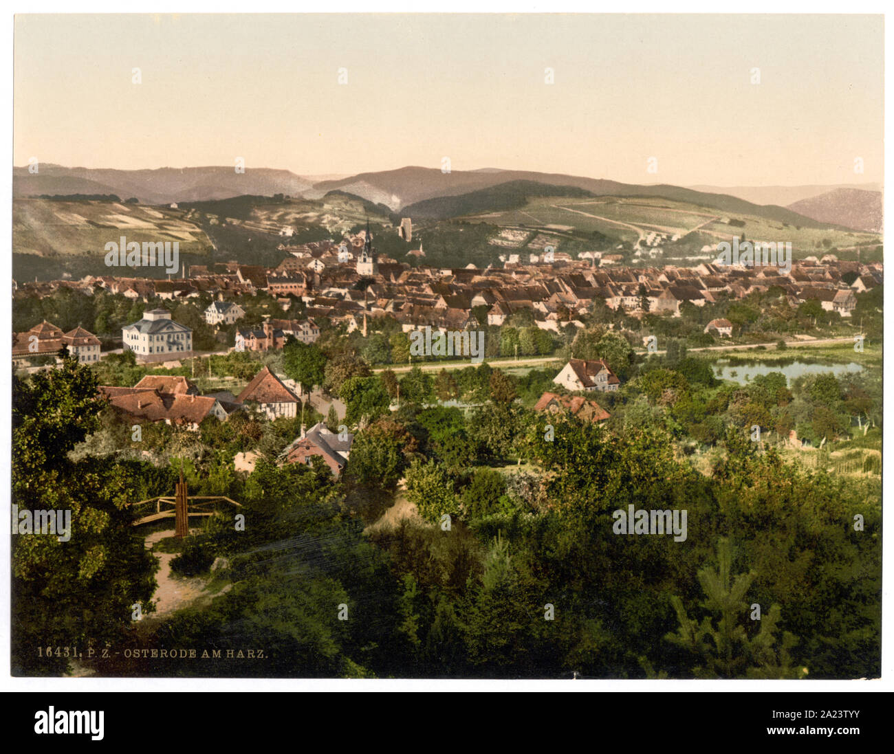 Osterode Hartz, Germania; titolo dalla Detroit Publishing Co., catalogo J-sezione estera. Detroit, Michigan. : Detroit Photographic Company, 1905.; fa parte di: Viste della Germania nella stampa Photochrom collection.; stampa n. 16431.; Foto Stock