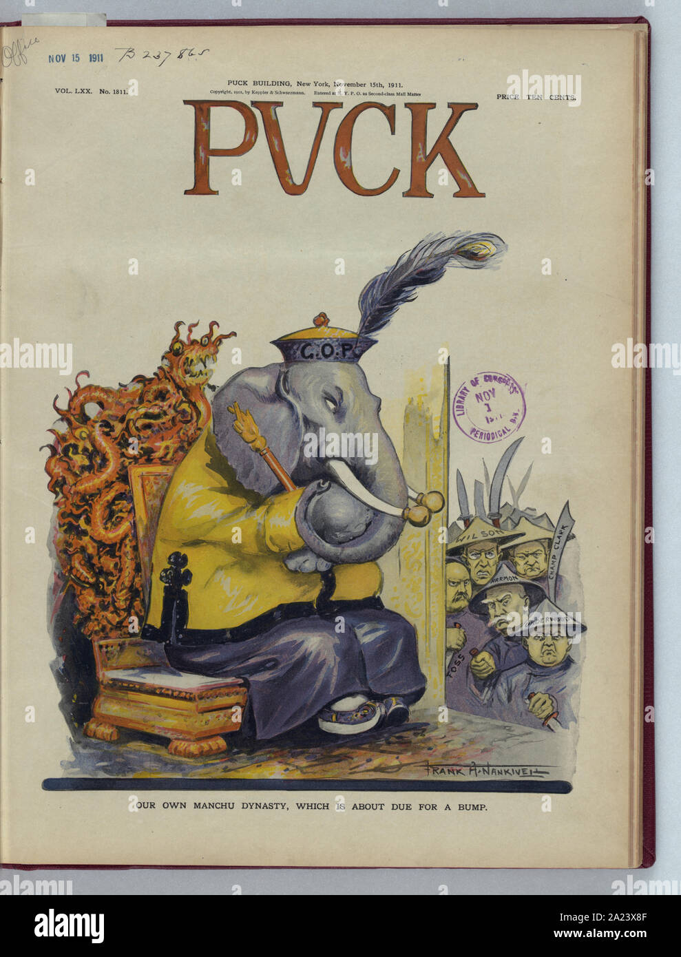 La nostra propria dinastia mancesi, che è circa a causa di un urto / Frank A. Nankivell. Foto Stock