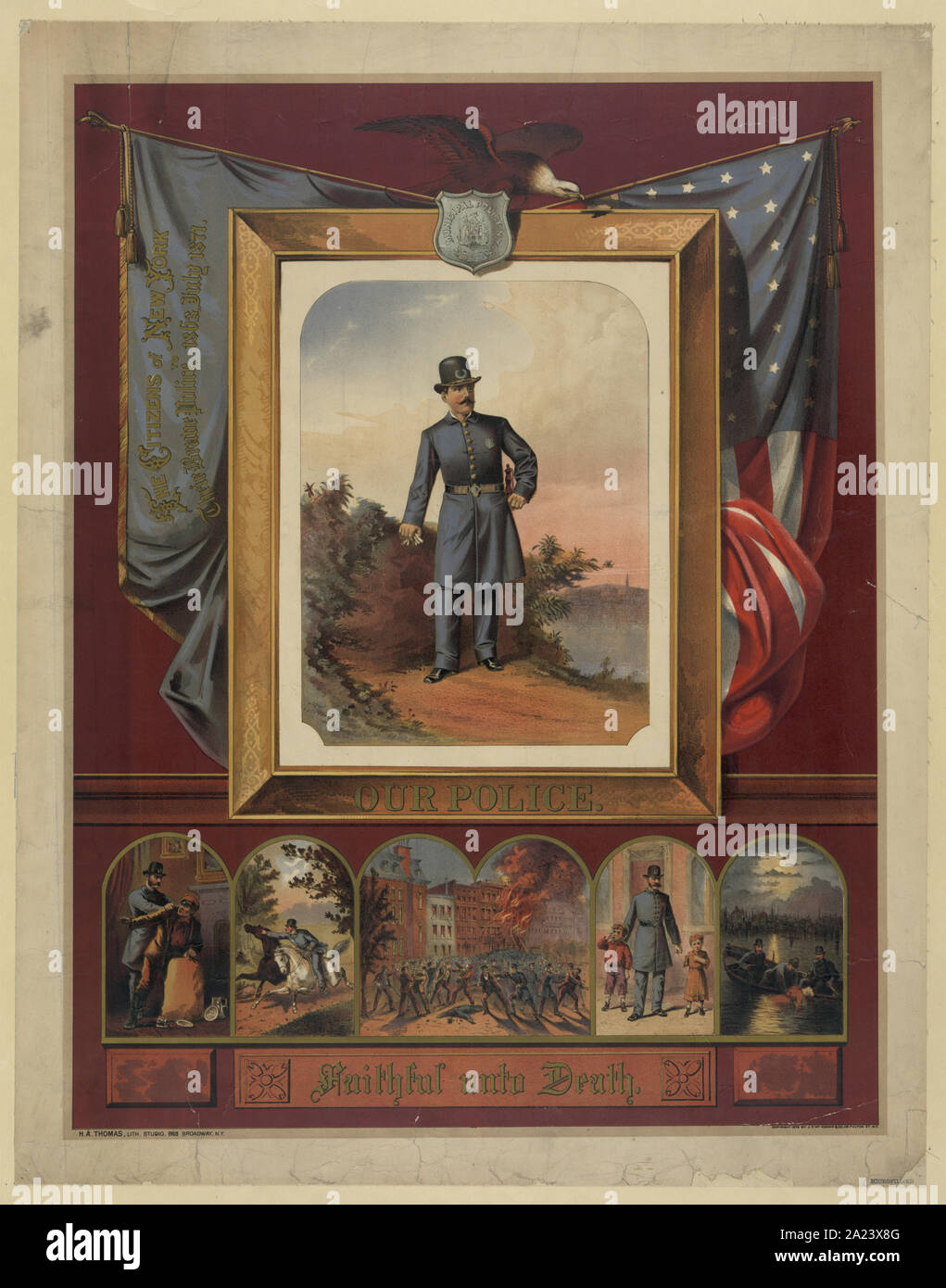 La nostra polizia, fedele fino alla morte Foto Stock