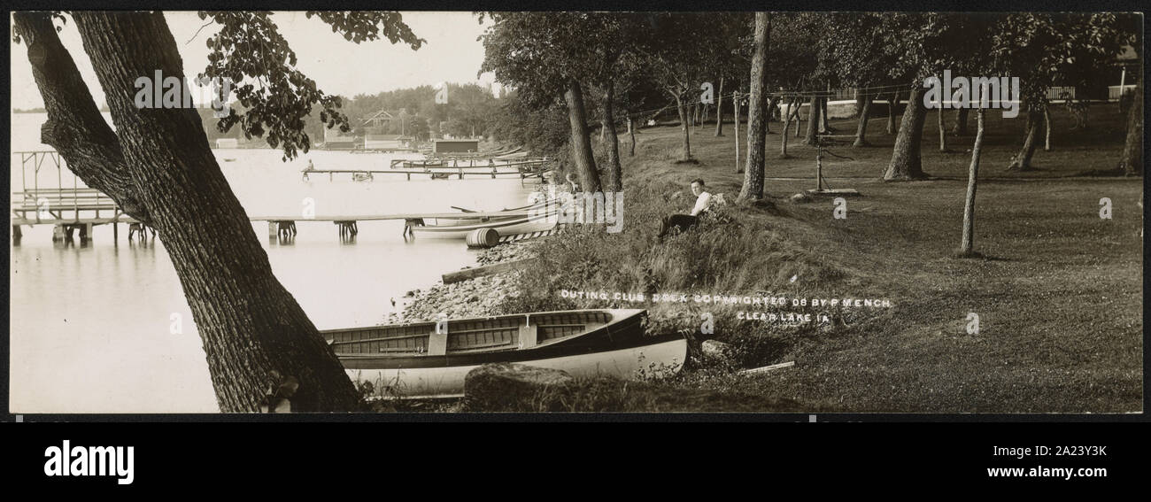 Gita Club dock, Clear Lake, IA Foto Stock