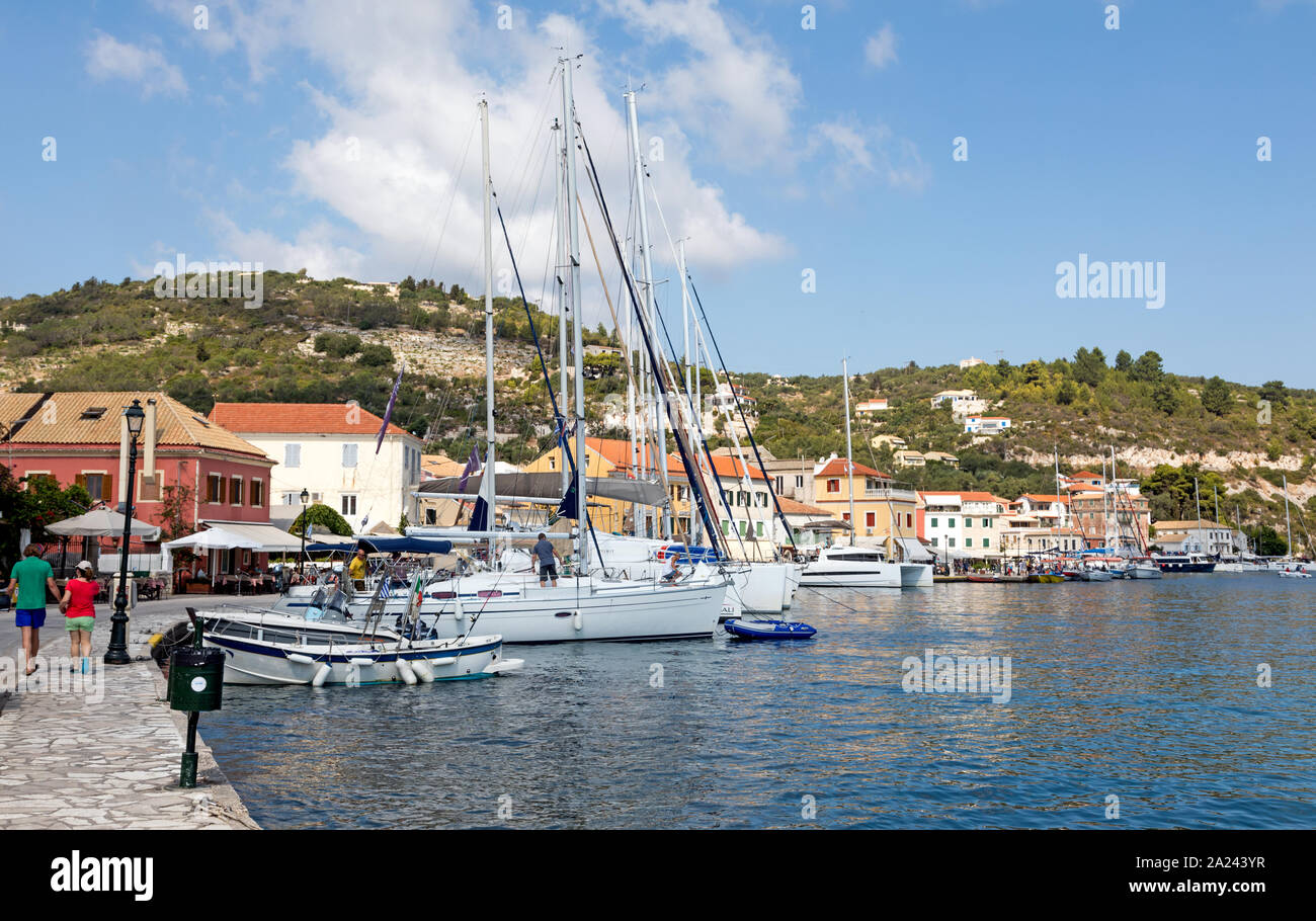 Il Porto Gaios Città Paxos isole Greche - Grecia Foto Stock