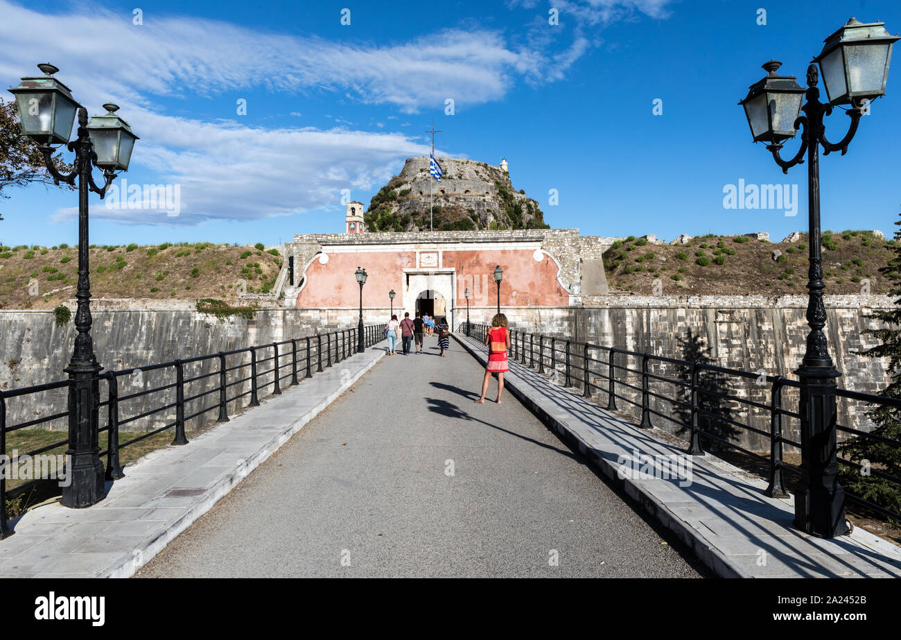 La fortezza di Corfù città isole Greche - Grecia Foto Stock