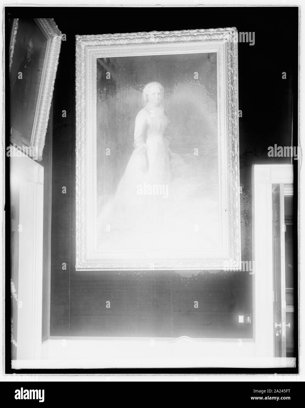 Pittura di Martha Washington, alla Casa Bianca di Washington, D.C. Foto Stock