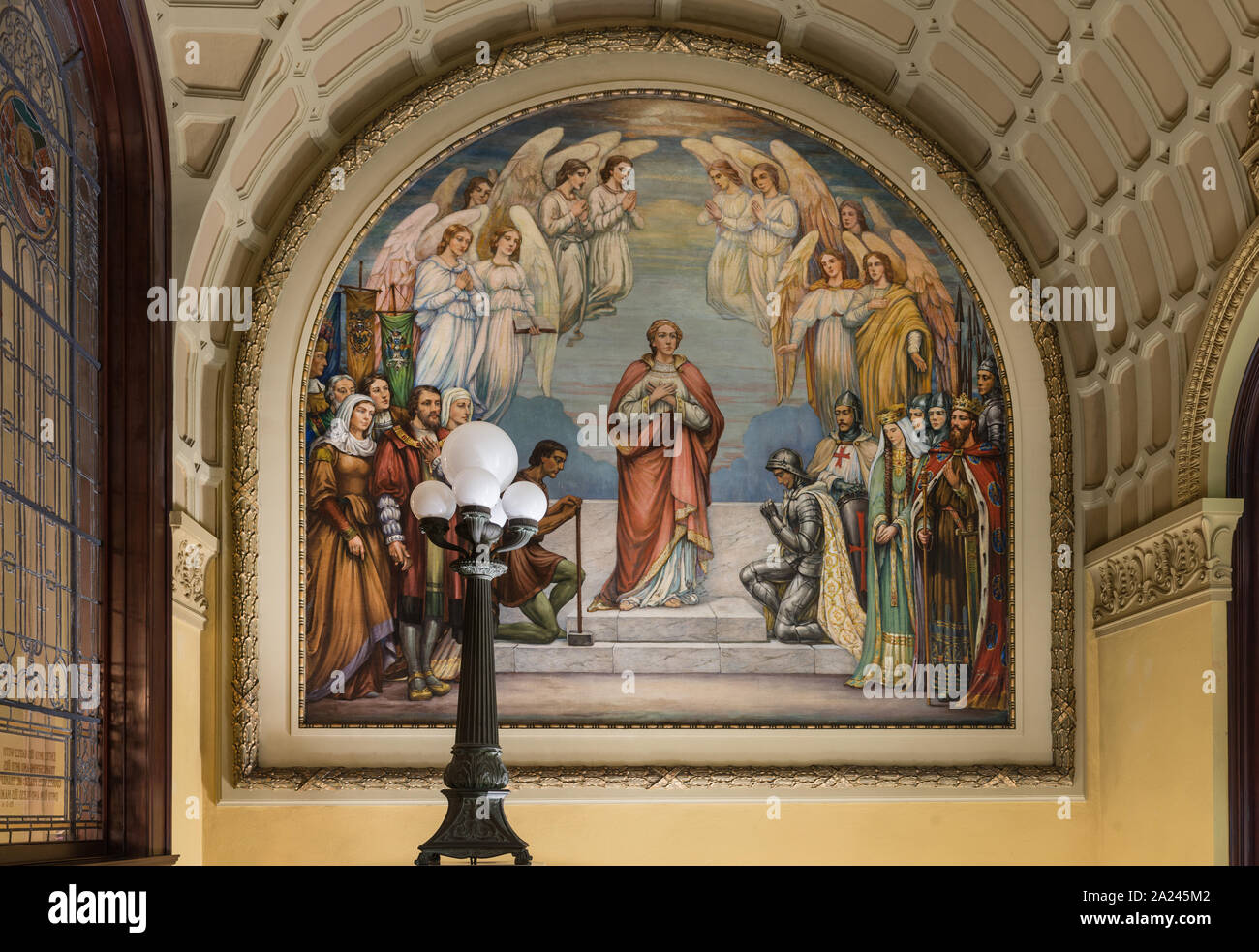 All'interno dipinti la prima Chiesa Presbiteriana in arancione, Texas Foto Stock