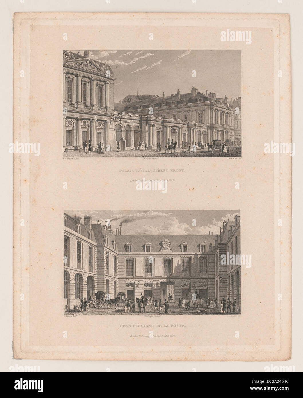 Palais Royal, street davanti. grand bureau de la Poste Foto Stock