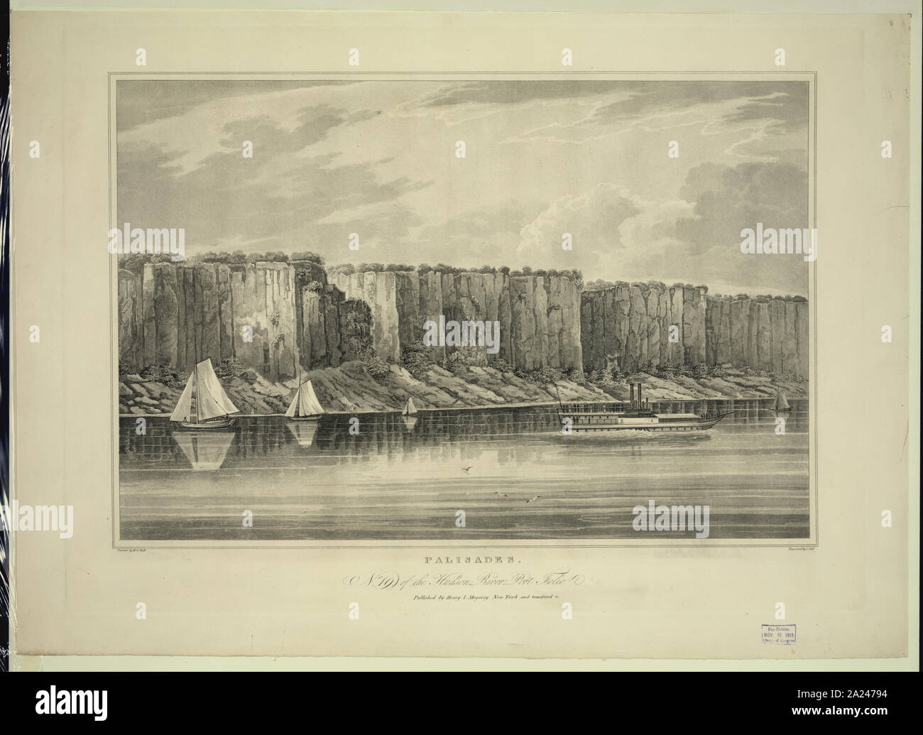 Palisades / dipinta da W.G. Parete ; incisi da I. Hill. Foto Stock