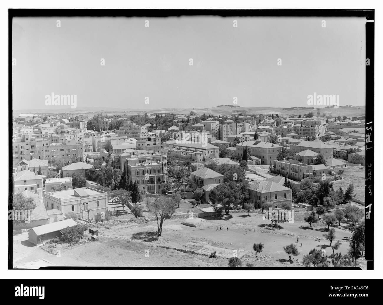 Panorama in due sezioni della nuova Gerusalemme dal grattacielo su King George Ave. Foto Stock