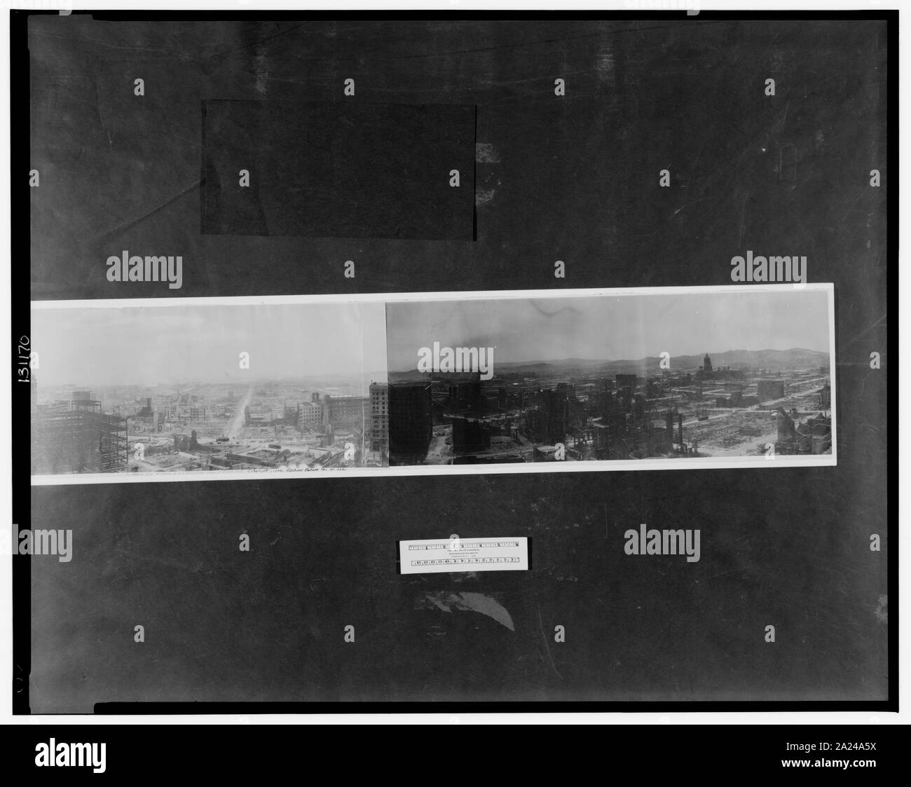 Panorama di rovine di San Francisco da San Francesco Hotel; Foto Stock