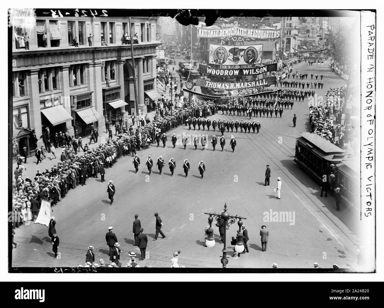 Sfilata in onore dei vincitori olimpici Foto Stock