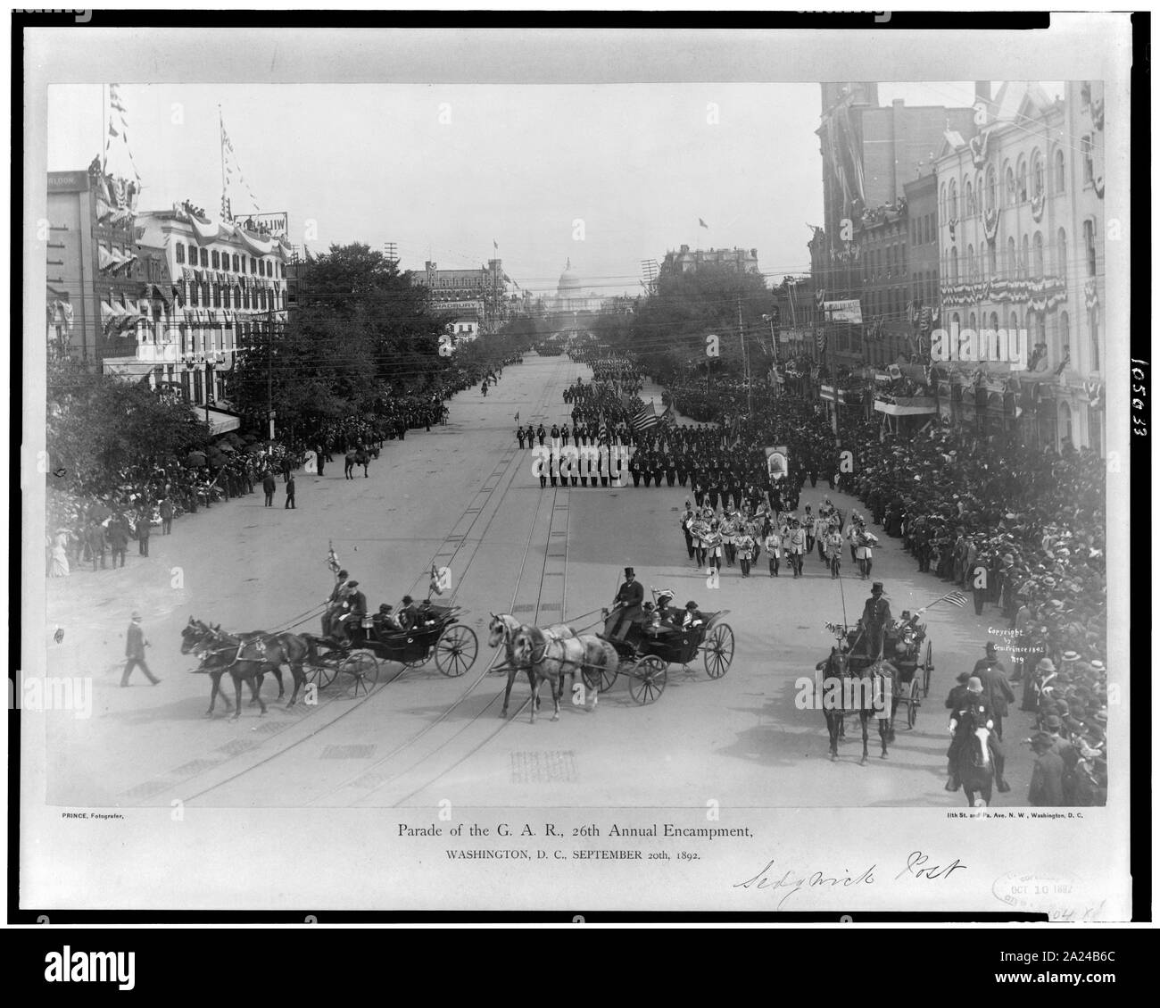 Sfilata di G.A.R., XXVI edizione encampment, Washington D.C., Settembre 20th, 1892 / Prince, fotografer, Washington D.C. Foto Stock