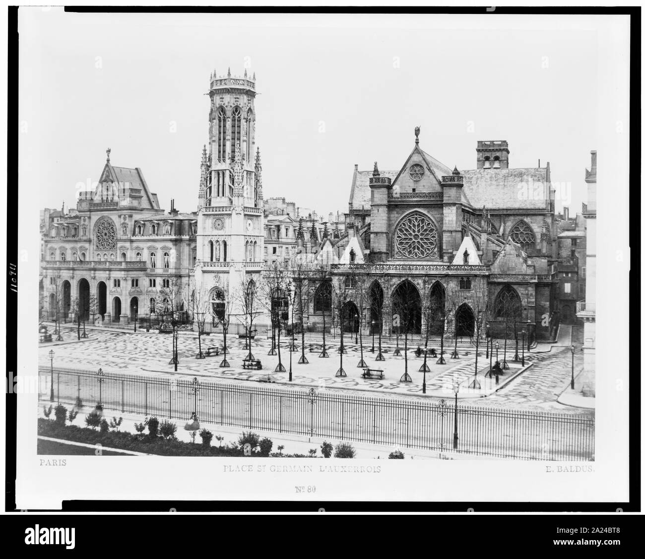 Parigi. Luogo San Germain l'Auxerrois / E. Baldus. Foto Stock