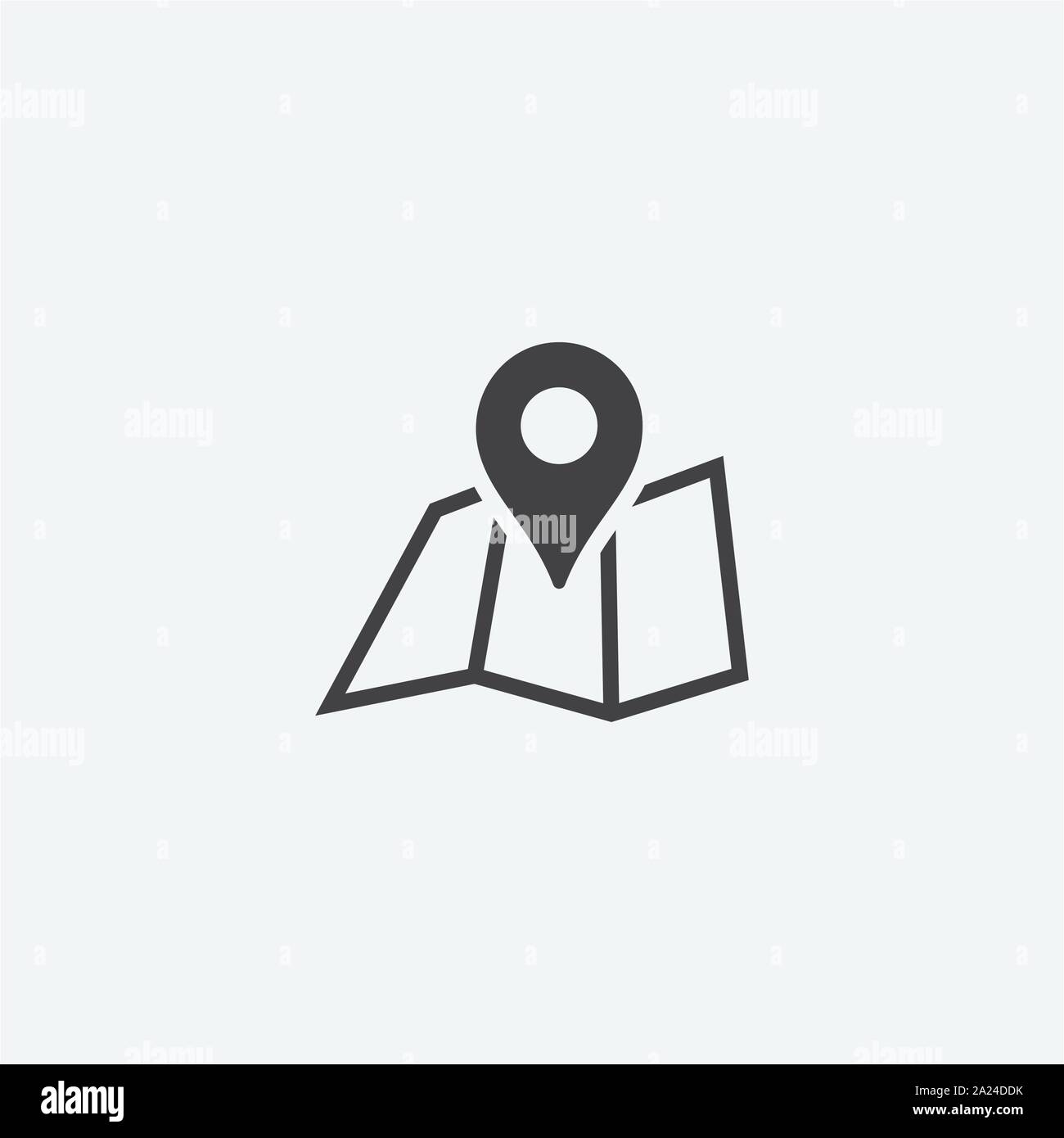 Pin icona Mappa in stile appartamento. La navigazione gps illustrazione vettoriale o. N background isolato. Destinazione il concetto di business Illustrazione Vettoriale