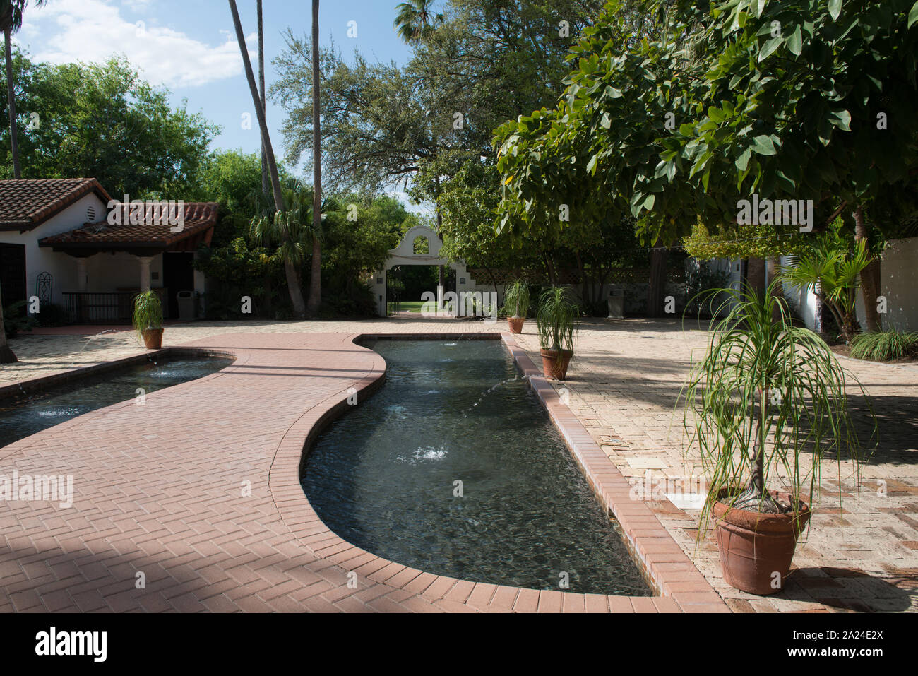 Una parte del terreno a Quinta Mazatlan, una storica adobe mansion e natura e birdwatching center di McAllen, Texas Foto Stock