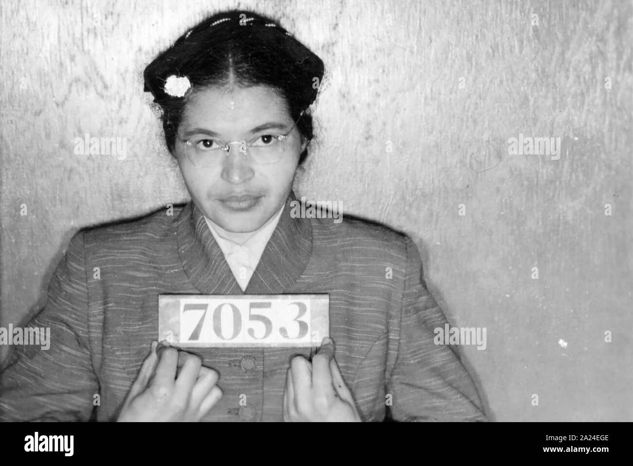 Montgomery, Alabama foto di polizia (mug shot) di Rosa Parks, 21 febbraio 1956. Foto Stock