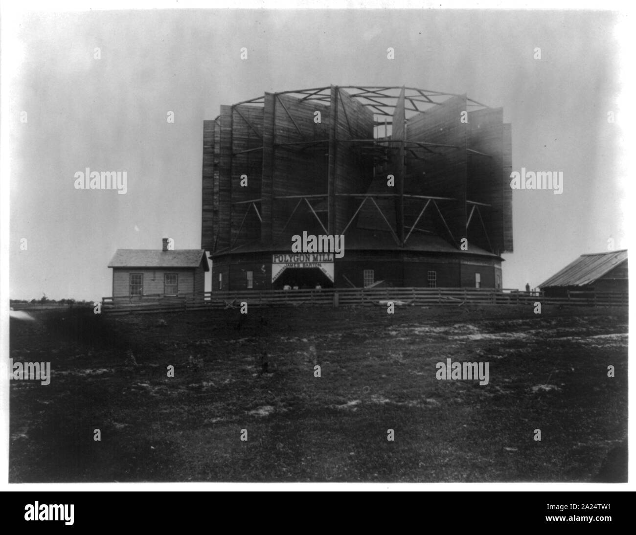 Peru, Illinois; vista di James Barton polygon mill, brevettata 2 Agosto 1864 Foto Stock