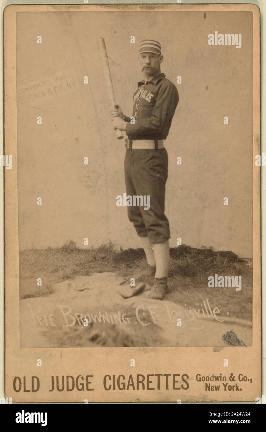 Pete Browning, Louisville colonnelli, baseball card ritratto Foto Stock
