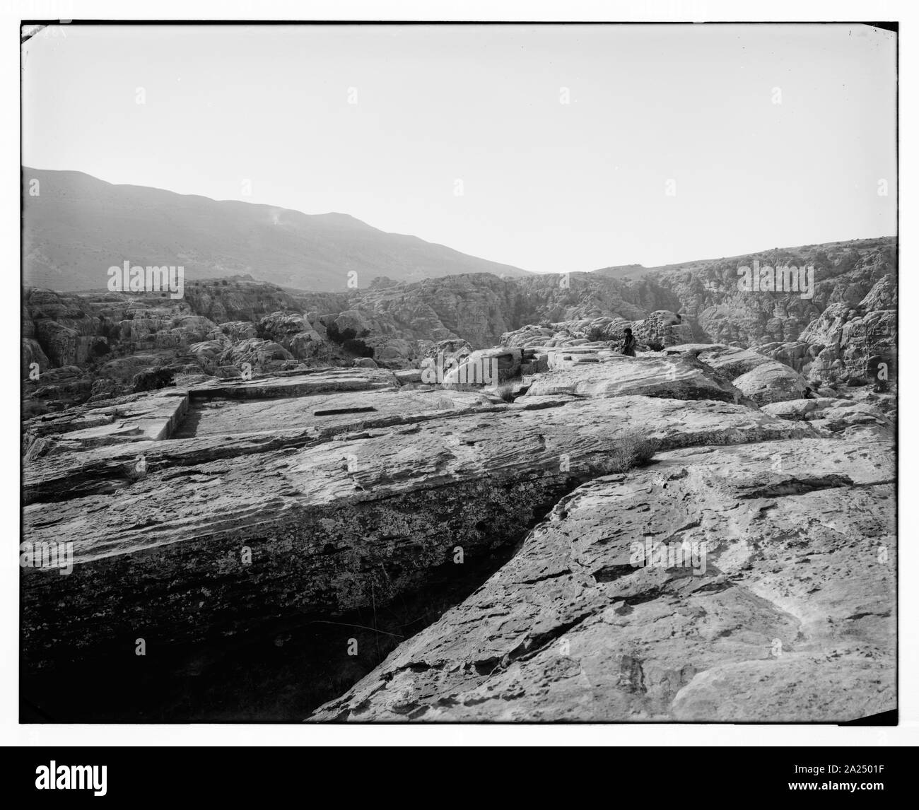 Petra. Luogo di sacrificio, da nord Foto Stock