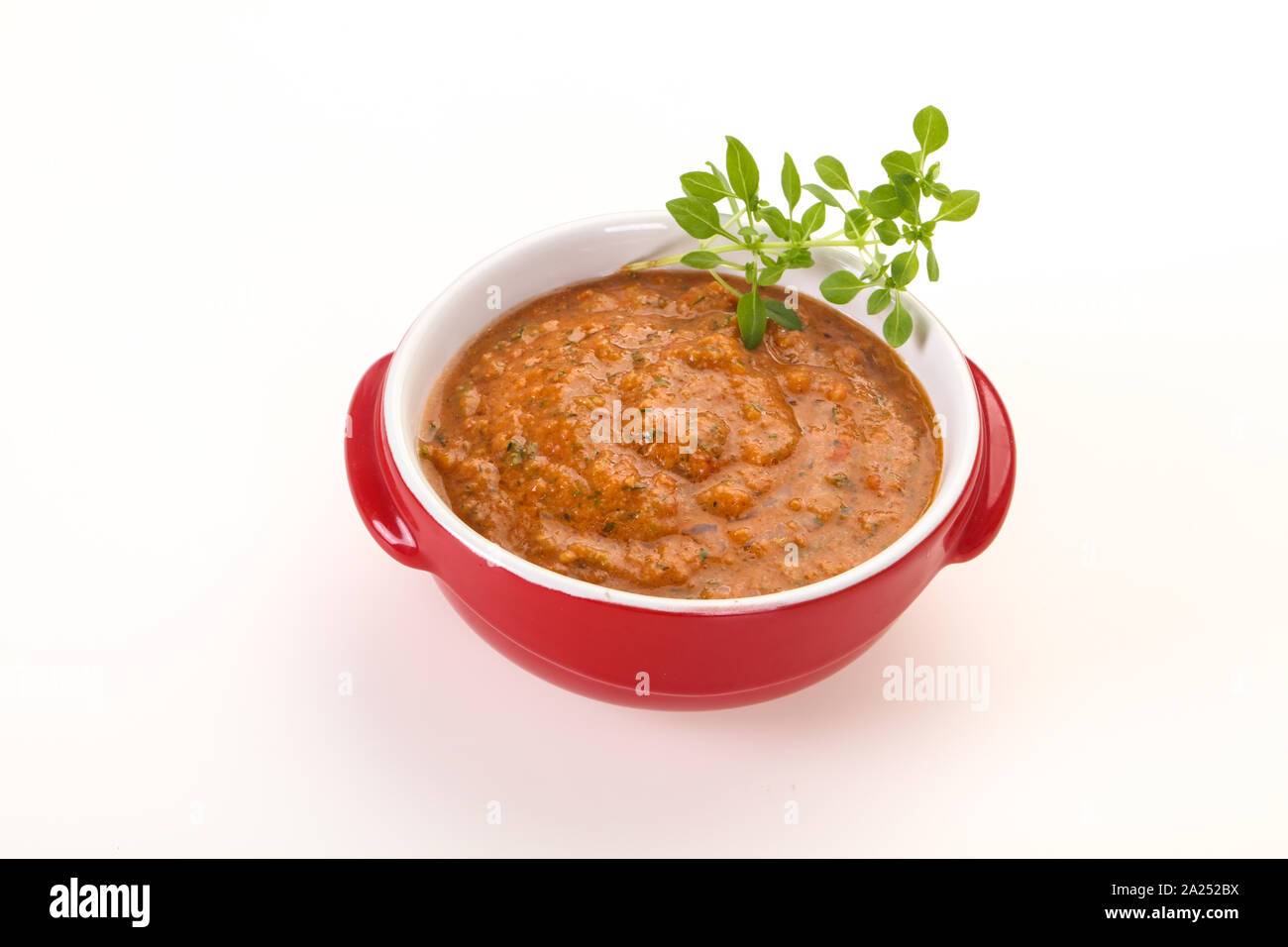 Famoso il gazpacho spagnolo di pomodoro zuppa fredda Foto Stock