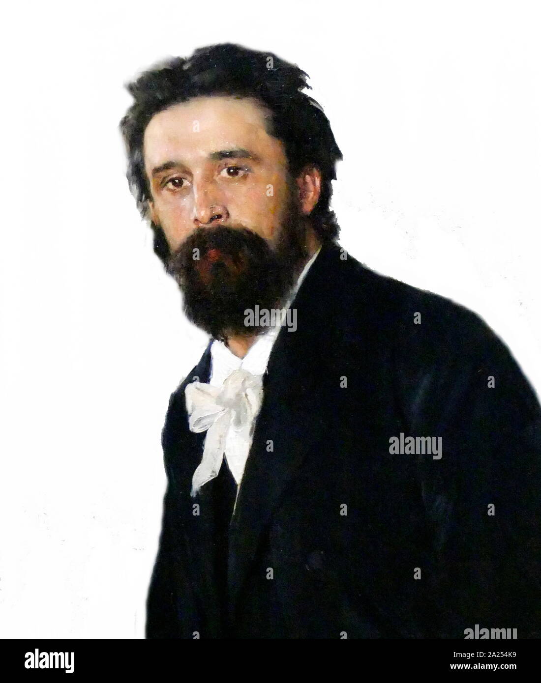 Ritratto di pittore Sergiusz Korovin dipinta nel 1892 da Vladimir Jegorovic Makovski (1846-1920) Foto Stock