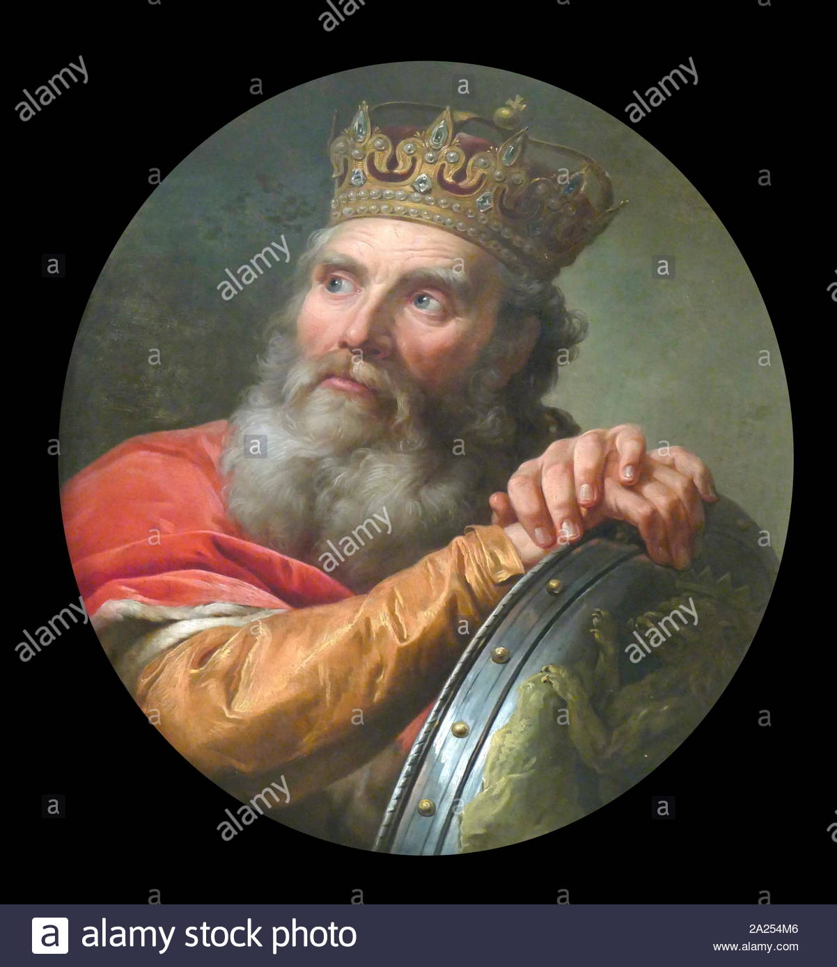 Olio su lastra di rame, ritratto di Casimiro III il grande, datato 1768-1771, da Marcello Bacciarelli (1731-1818). Castello Reale di Varsavia. Casimiro III il grande (Kazimierz Wielki III). 1310 - 1370, regnò come Re di Polonia dal 1333 al 1370. Egli è stato l'ultimo re polacco dalla dinastia dei Piast. Foto Stock