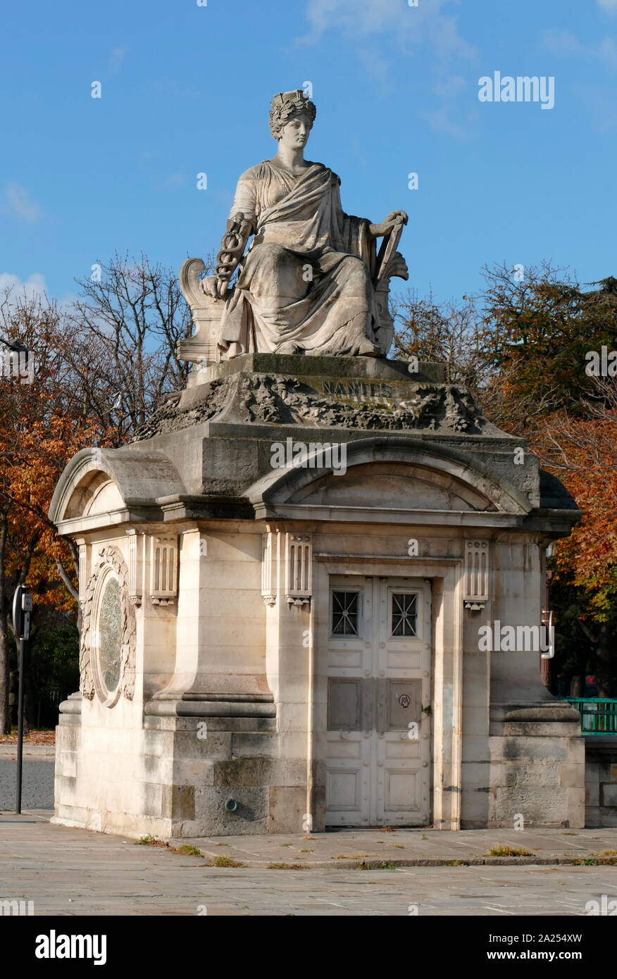 Statua di Nantes in Place de la Concorde, Paris, Francia Foto Stock