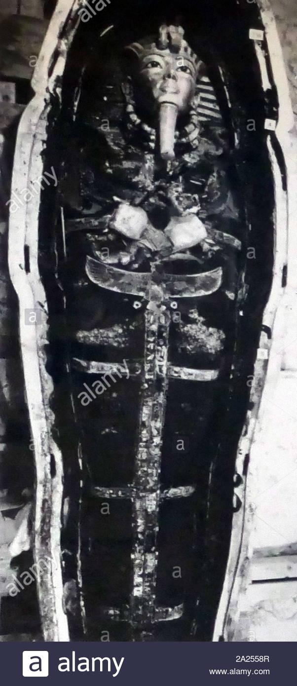 Howard Carter (1874 - 1939) era il British archeologo che scoprì la tomba intatta (designato KV62) della XVIII dinastia faraone Tutankhamon (colloquialmente noto come 'King Tut " e " il ragazzo re'), nel novembre 1922. Foto Stock