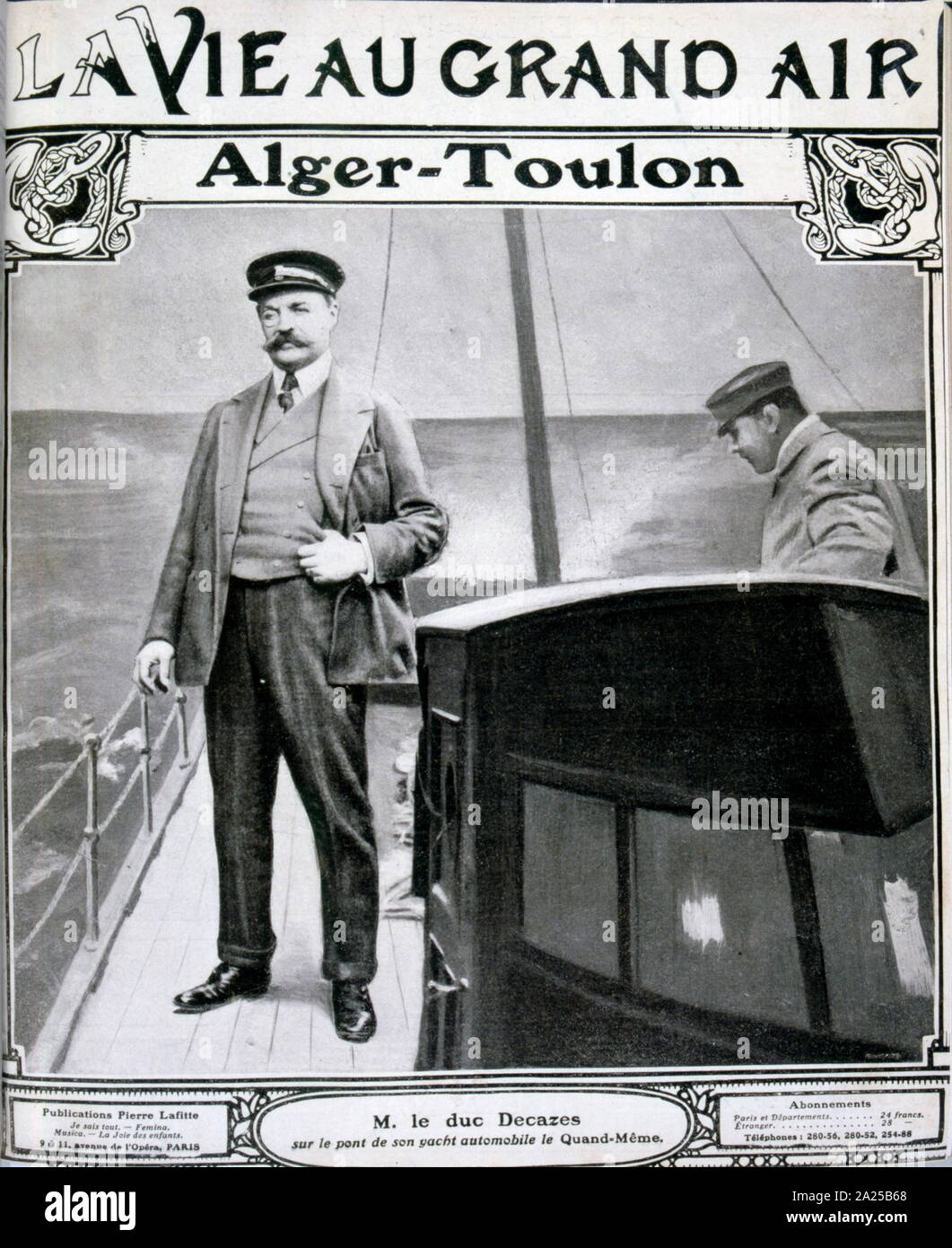 Decazes Jean-Elie, 3° duca Decazes e di Glucksbierg (1864-1912), vela olimpica concorrente Foto Stock