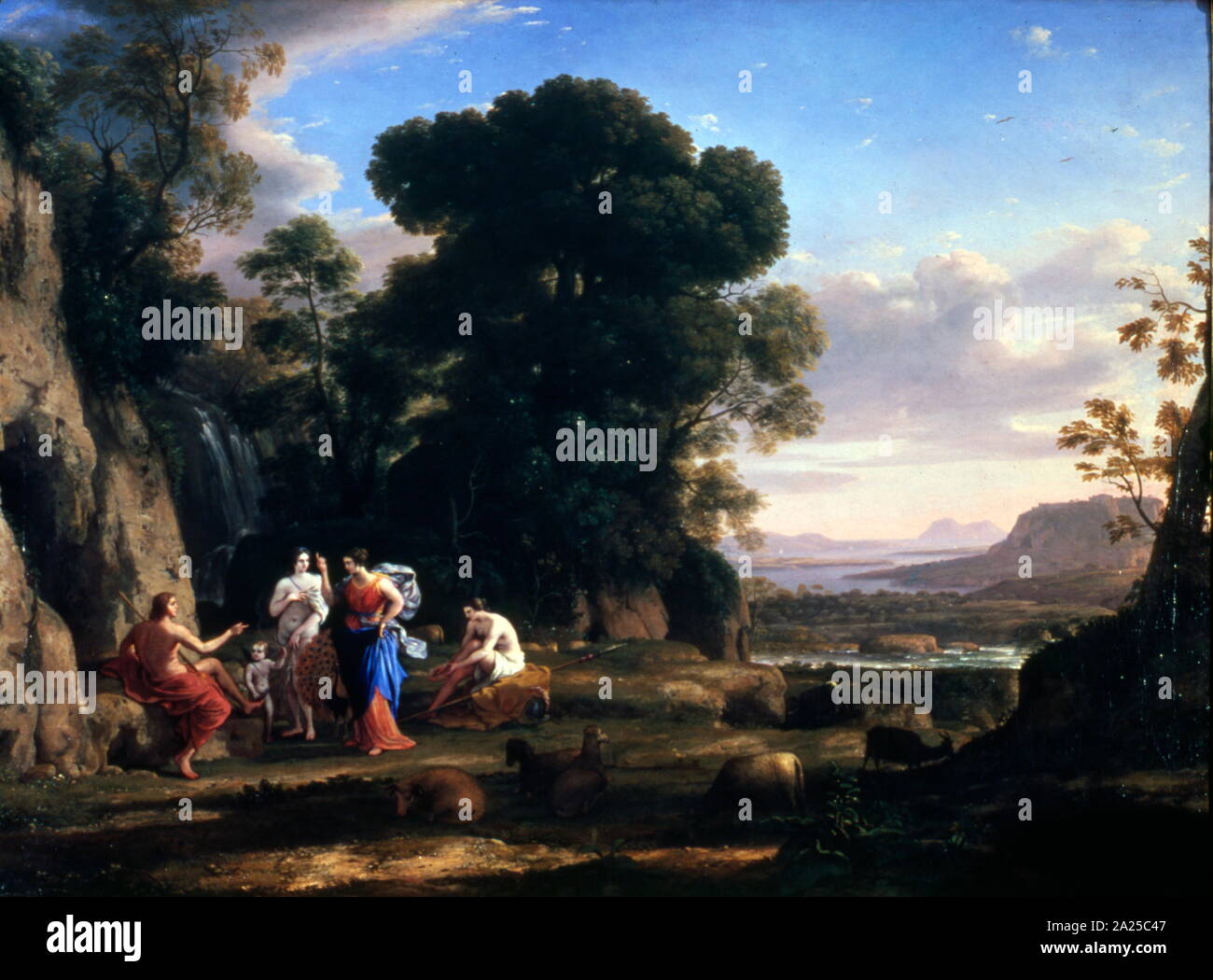 Claude Lorrain (1600 - 1682), la sentenza di Parigi, 1645-1646, olio su tela. National Gallery of Art di Washington DC Foto Stock