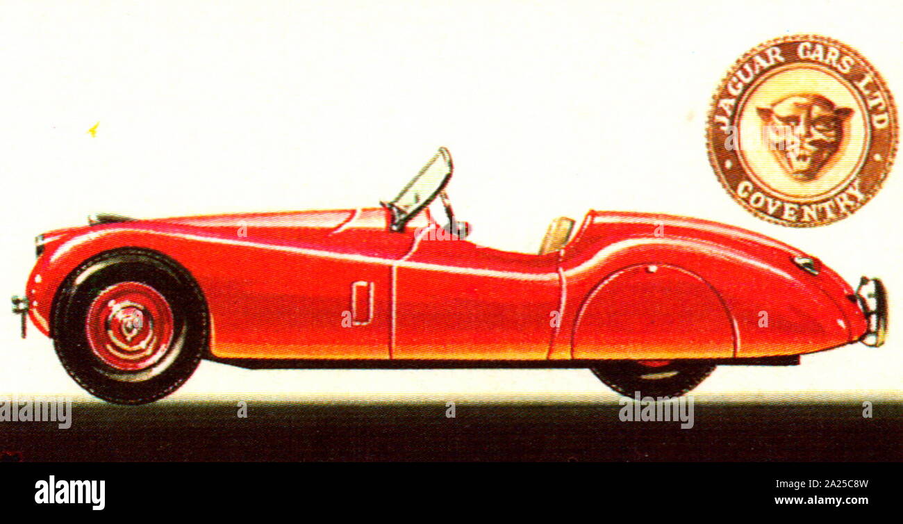 1948 la Jaguar XK120, 3.4 litri auto. La Jaguar XK120 è una vettura sportiva prodotta dalla Jaguar tra 1948 e 1954. Era Jaguar la prima vettura sportiva poiché la SS 100, che ha cessato la produzione nel 1940. Foto Stock