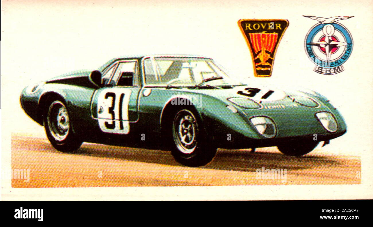 1965 Rover-BRM, Le Mans Turbina a Gas auto. Il rover-BRM è stato un prototipo di turbina a gas-powered racing car, sviluppato congiuntamente nei primi anni sessanta dalla società britanniche Rover e British Racing motori (BRM). Foto Stock