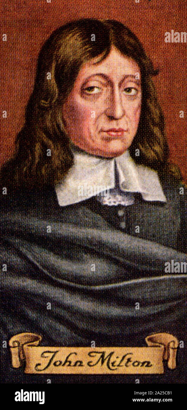 John Milton (1608 - 1674), poeta inglese, polemista, uomo di lettere e un funzionario civile per il Commonwealth of England Foto Stock
