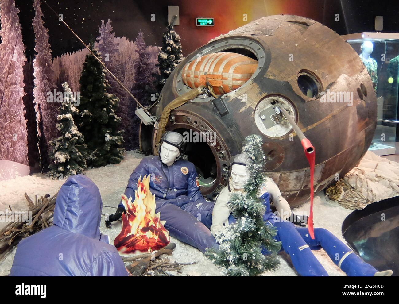 Il modulo di discesa della Soyuz TM-7 veicoli spaziali Foto Stock