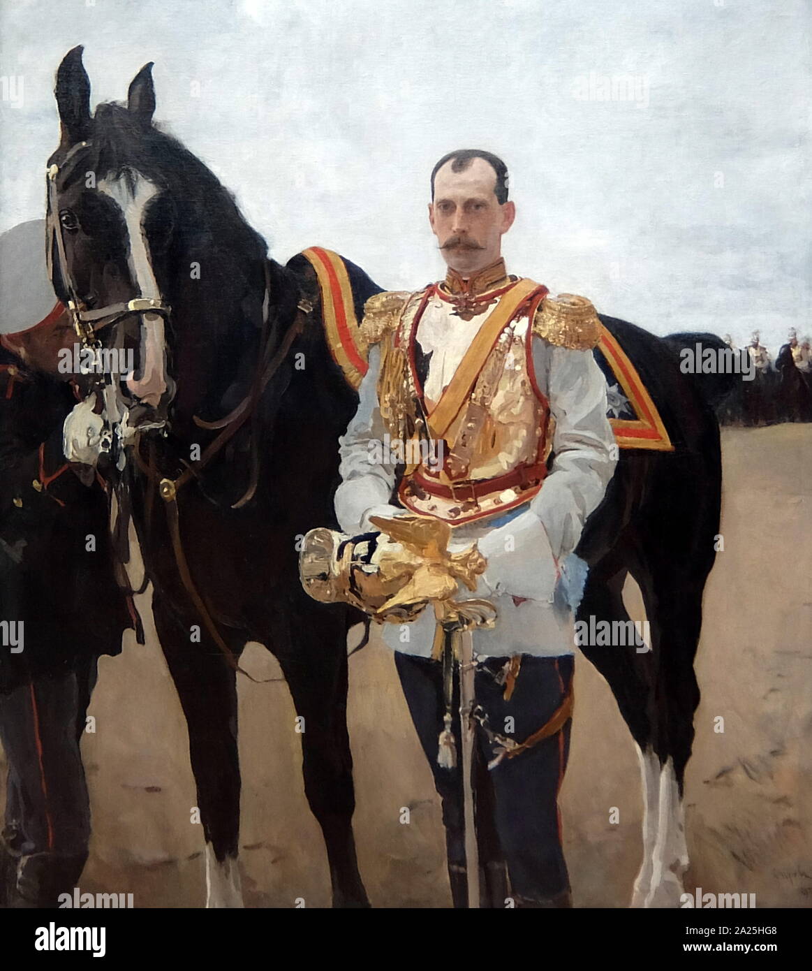 Ritratto del Granduca Pavel Alexandrovitch di Valentin Serov. Valentin Aleksandrovic Serov (1865-1911) un pittore russo. Foto Stock