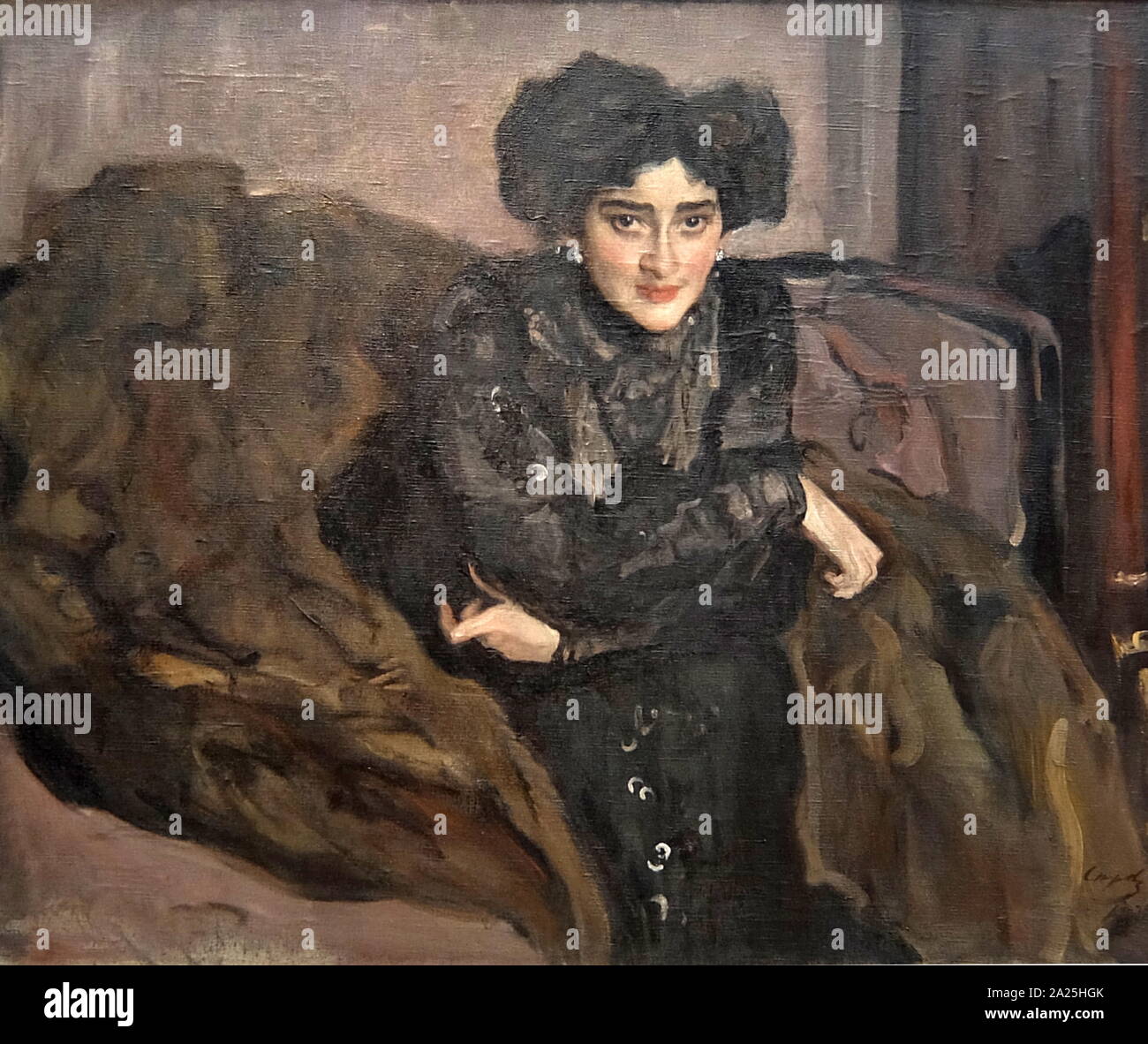 Ritratto di E. I. Loseva di Valentin Serov. Valentin Aleksandrovic Serov (1865-1911) un pittore russo. Foto Stock