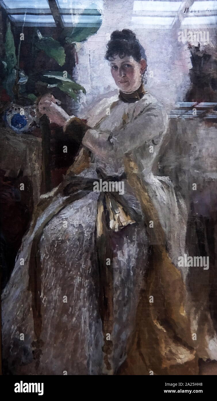 Ritratto della Principessa Alexandra Petrovna Golitsyna da Konstantin Korovin. Konstantin Alekseyevich Korovin un russo pittore impressionista. Foto Stock