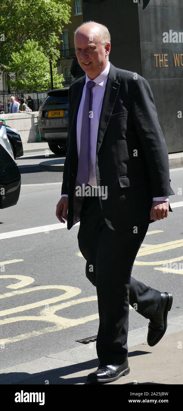 Christopher temoli (nato il 1 aprile 1962); partito conservatore britannico politico e del Segretario di Stato per il trasporto. Maggio 2019 Foto Stock