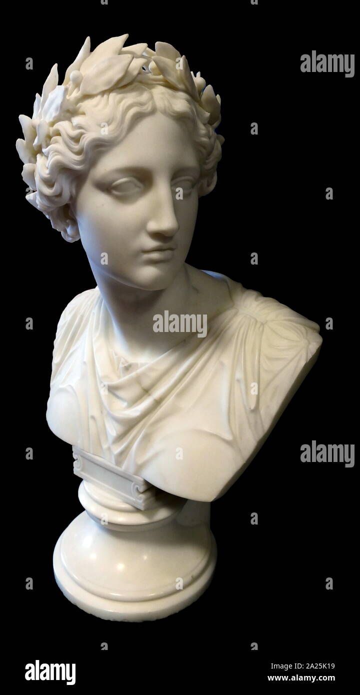 Busto di Victoria 1856 da Christian Daniel Rauch (1777 - 1857), scultore tedesco. Ha fondato la scuola di Berlino di scultura, e fu il primo scultore tedesco del XIX secolo. Foto Stock