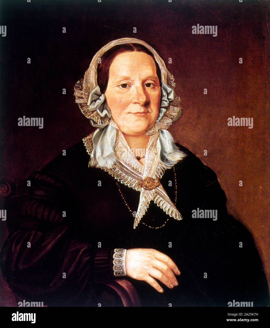 Il russo ritratto di una donna sconosciuta, 1840 Foto Stock